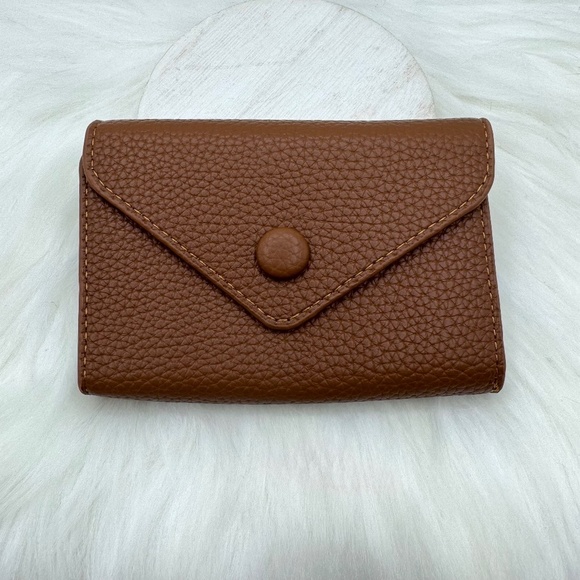 Women’s Minimalist Brown Card Wallet - Picture 1 of 6